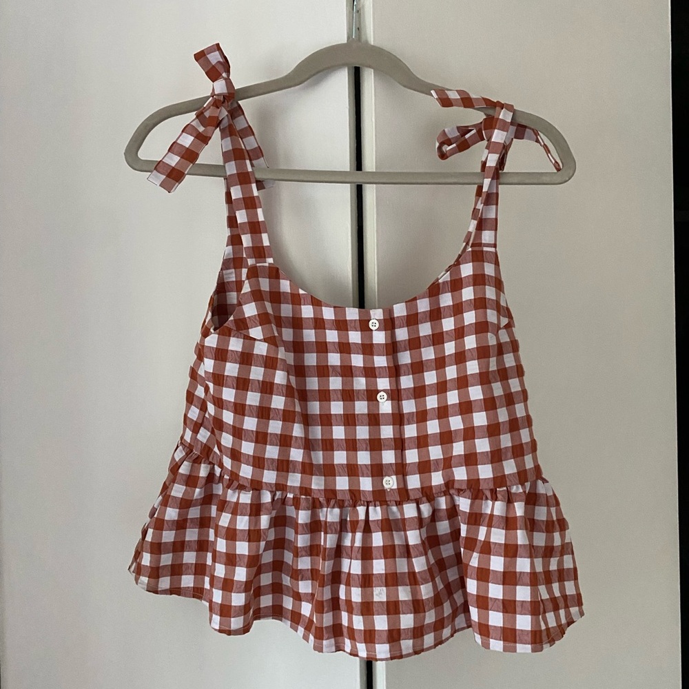 The Fifth Label gingham crop top with ties